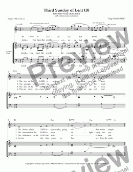 page one of Psalm 19: Third Sunday of Lent (B)