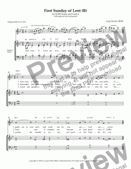 page one of Psalm 25: First Sunday of Lent (B) 