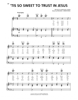 page one of 'Tis So Sweet To Trust In Jesus (Piano, Vocal & Guitar Chords (Right-Hand Melody))