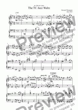 page one of The TC Jazz Waltz  [piano duet]