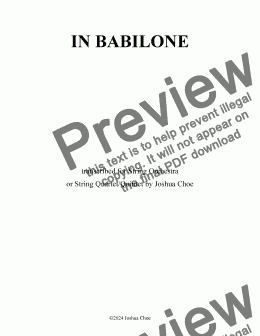 page one of In Babilone