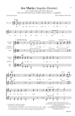 page one of Ave Maria (SSA Choir)