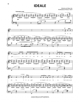 page one of Ideale (Piano, Vocal & Guitar Chords (Right-Hand Melody))