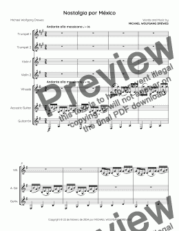 page one of Nostalgia por México - Score and parts