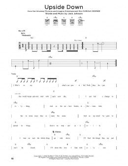 page one of Upside Down (Guitar Cheat Sheet)