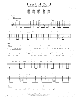 page one of Heart Of Gold (Guitar Cheat Sheet)