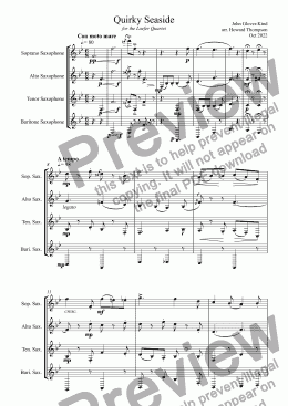 page one of Quirky Seasidefor Sax Quartet