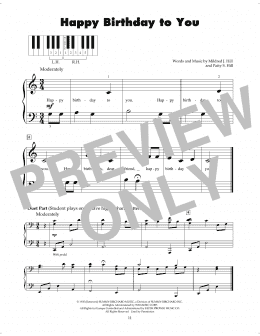 page one of Happy Birthday To You (5-Finger Piano)