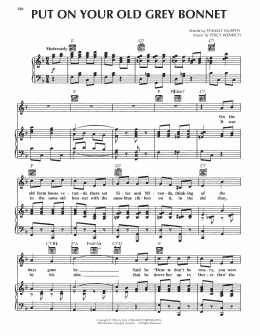 page one of Put On Your Old Grey Bonnet (Piano, Vocal & Guitar Chords (Right-Hand Melody))