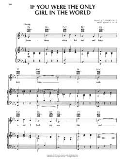 page one of If You Were The Only Girl In The World (Piano, Vocal & Guitar Chords (Right-Hand Melody))