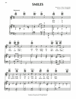 page one of Smiles (Piano, Vocal & Guitar Chords (Right-Hand Melody))