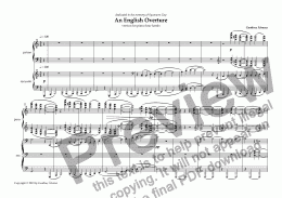 page one of An English Overture (piano four hands version)