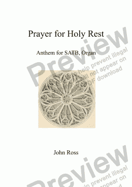 page one of Prayer for Holy Rest