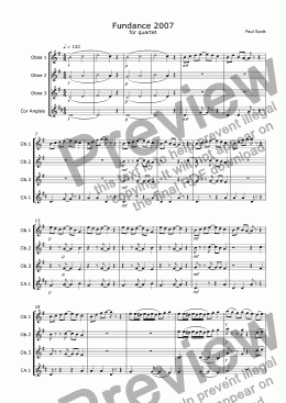 page one of Fundance 2007 for quartet