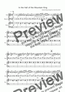 page one of In the Hall of the Mountain King for Flute and Bassoon