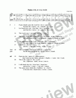 page one of Psalm chant - Psalm 118