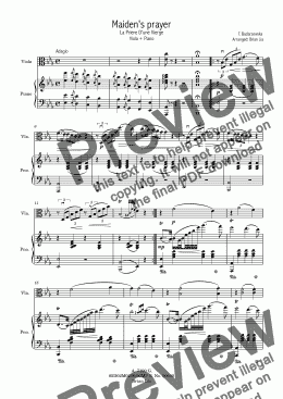 page one of La_Priere_D'une_Vierge Piano + Viola