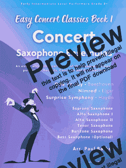 page one of Easy Concert Classics Book 1 - Saxophone Ensembles