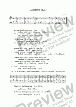 page one of Psalm chant - Magnificat