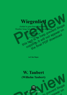 page one of W. Taubert-Wiegenlied,Ver. I,in E flat Major,Op.27 No.5