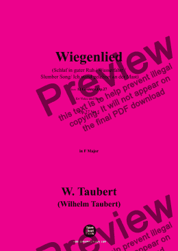 page one of W. Taubert-Wiegenlied,Ver. I,in F Major,Op.27 No.5