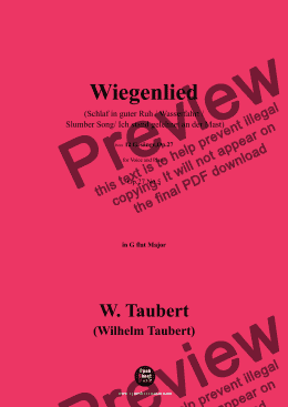 page one of W. Taubert-Wiegenlied,Ver. I,in G flat Major,Op.27 No.5