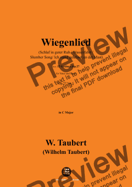 page one of W. Taubert-Wiegenlied,Ver. I,in C Major,Op.27 No.5