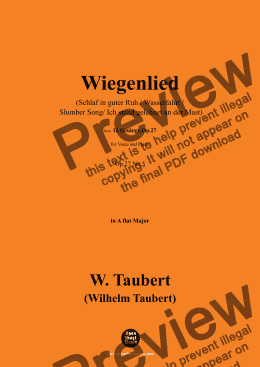 page one of W. Taubert-Wiegenlied,Ver. I,in A flat Major,Op.27 No.5