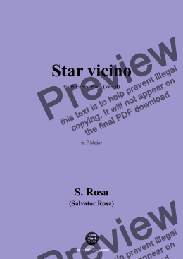 page one of S. Rosa-Star vicino,Ver. II,in F Major