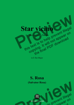 page one of S. Rosa-Star vicino,Ver. II,in E flat Major