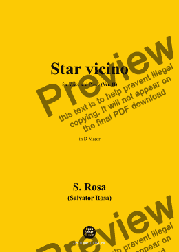 page one of S. Rosa-Star vicino,Ver. II,in D Major