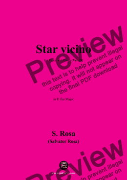 page one of S. Rosa-Star vicino,Ver. II,in D flat Major