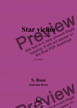 page one of S. Rosa-Star vicino,Ver. II,in G Major