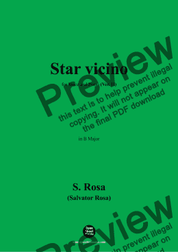 page one of S. Rosa-Star vicino,Ver. II,in B Major