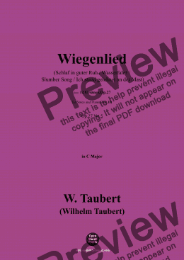 page one of W. Taubert-Wiegenlied,Ver. II,in C Major,Op.27 No.5