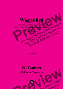 page one of W. Taubert-Wiegenlied,Ver. II,in E Major,Op.27 No.5