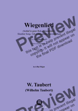 page one of W. Taubert-Wiegenlied,Ver. II,in A flat Major,Op.27 No.5