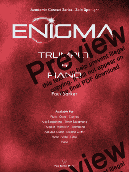 page one of Enigma (Trumpet & Piano)