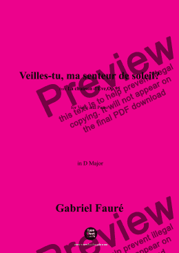 page one of G. Fauré-Veilles-tu,ma senteur de soleil?,in D Major,Op.95 No.7