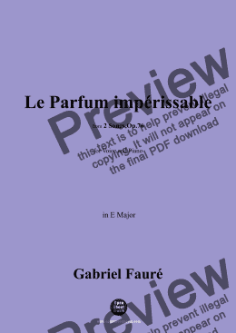 page one of G. Fauré-Le Parfum impérissable,in E Major