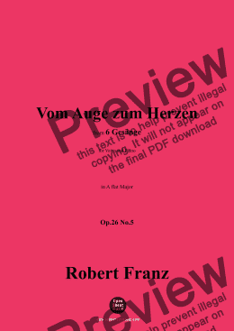 page one of R. Franz-Vom Auge zum Herzen,in A flat Major 