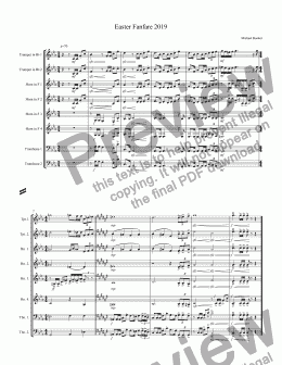 page one of Easter Fanfare 2019