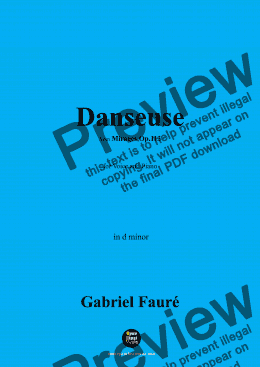 page one of G. Fauré-Danseuse,in d minor,Op.113 No.4