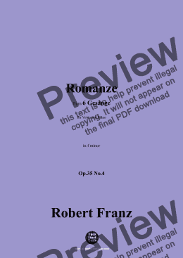 page one of R. Franz-Romanze,in f minor,Op.35 No.4