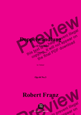 page one of R. Franz-Doppelwandlung,in f minor,Op.44 No.3