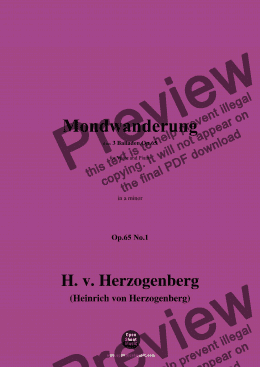 page one of H. v. Herzogenberg-Mondwanderung,in a minor