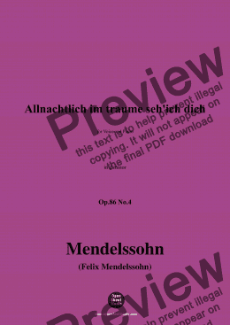 page one of F. Mendelssohn-Allnachtlich im traume sehich dich,Op.86 No.4,in d minor