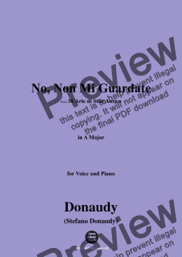 page one of Donaudy-No,Non Mi Guardate,in A Major