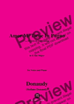 page one of Donaudy-Amor Mi Tiene In Pugno,in E flat Major