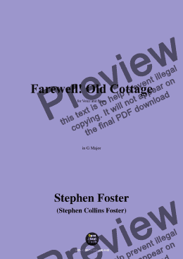 page one of S. Foster-Farewell!Old Cottage,in G Major